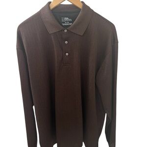 PGA Tour Golf Polo Shirt Size XL Long Sleeve 100% Polyester collared Pullover